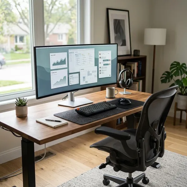 Compare work monitor setups