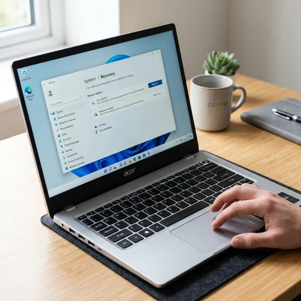 Prepare your Acer laptop for reset