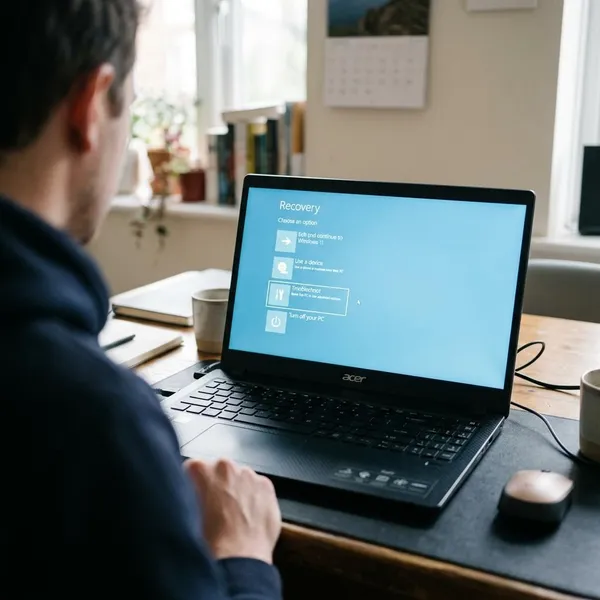 Factory reset an Acer laptop from Windows
